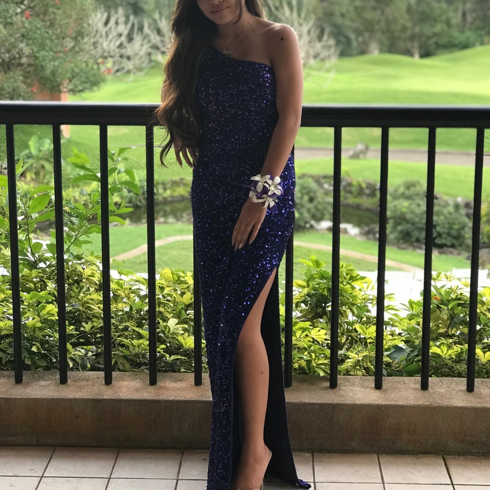 Purple Sequin Prom dress